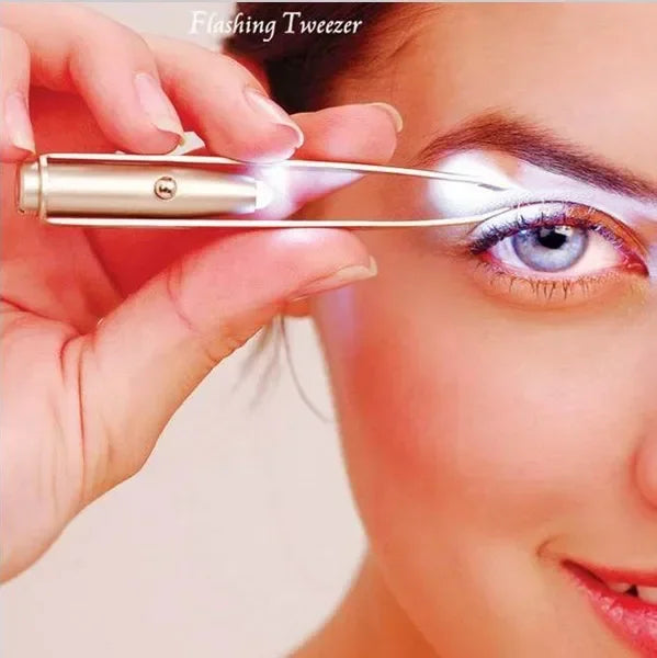 Eyebrow Tweezers with LED Light