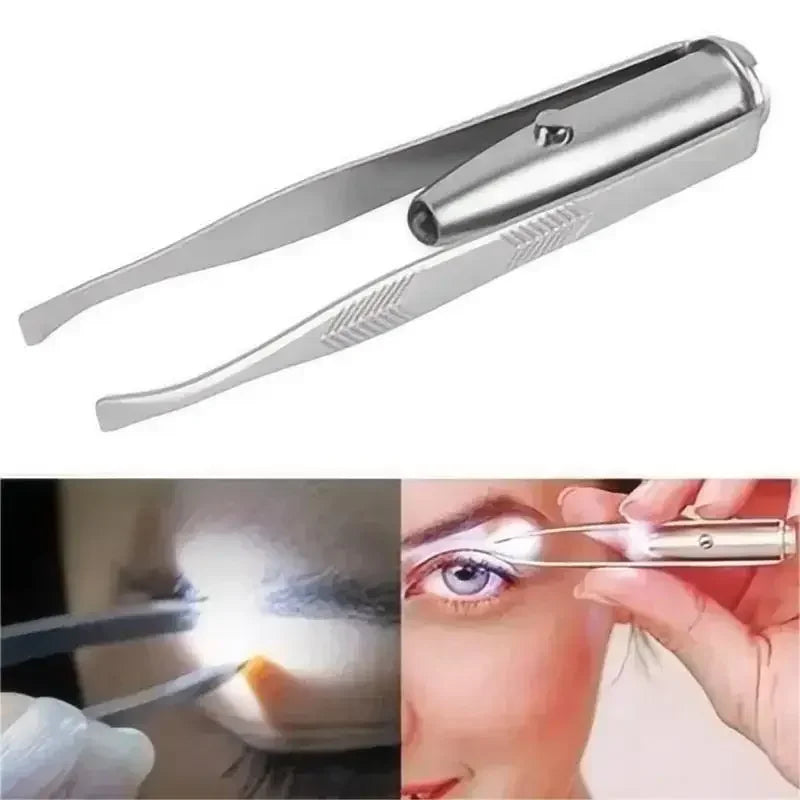 Eyebrow Tweezers with LED Light