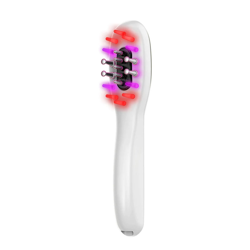 Electric Hair Massage Brush with LED Therapy and EMS Technology